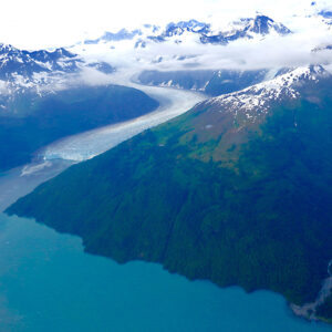 Air view Tidewater NP Glacier, Alaska trip 1984