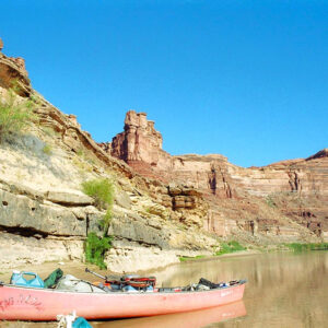 Green River Canoe on shore 1995