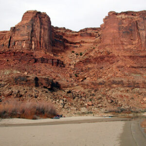 Horseshoe Spit Camp View Green River early 1990s