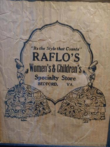 Poster, Linda’s mother’s store 1950s