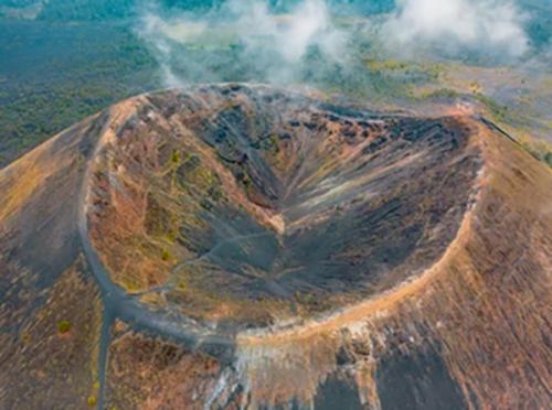 Paracutin caldera from above, 1976 trip